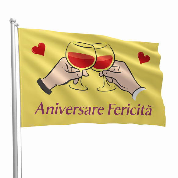 Steag „Aniversare Fericită”