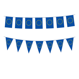 Ghirlandă stegulețe Uniunea Europeană - metru liniar