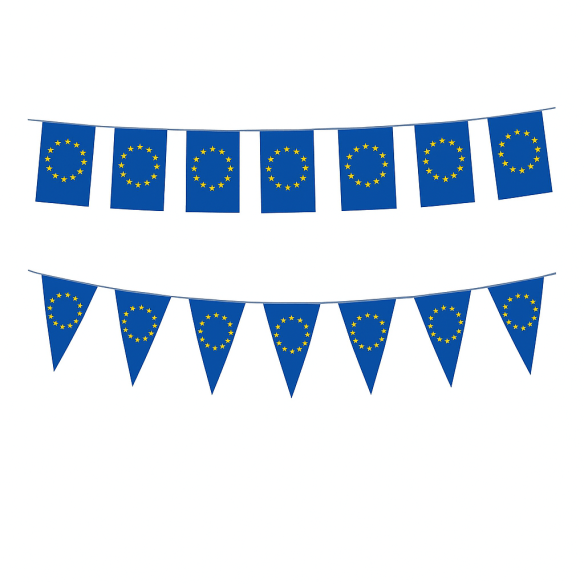 Ghirlandă stegulețe Uniunea Europeană - metru liniar