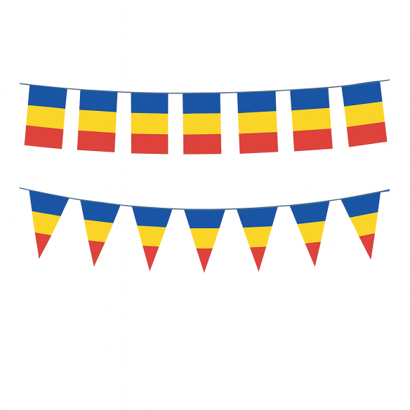 Ghirlandă stegulețe România - metru liniar