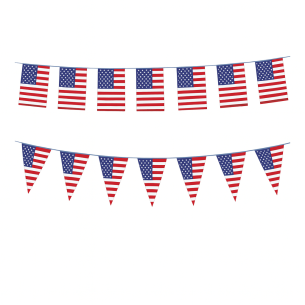 Ghirlandă stegulețe Statele Unite ale Americii - metru liniar