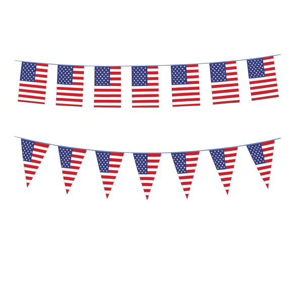 Ghirlandă stegulețe Statele Unite ale Americii - metru liniar