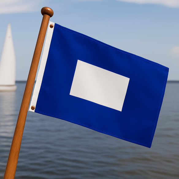 Steag naval de semnalizare – litera P (Papa)