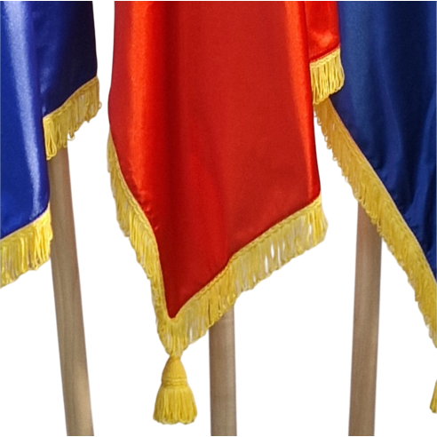 Kit drapele Romania + UE + NATO, de interior cu suport triplu | Fab...