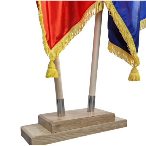 Kit drapele Romania si UE, de interior cu suport dublu | Fabricat i...