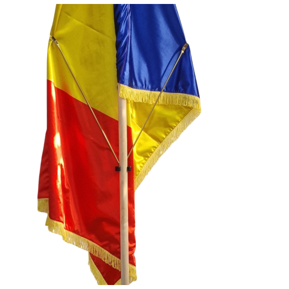 Kit drapel Romania cu lance cu suport din lemn masiv | Fabricat in ...