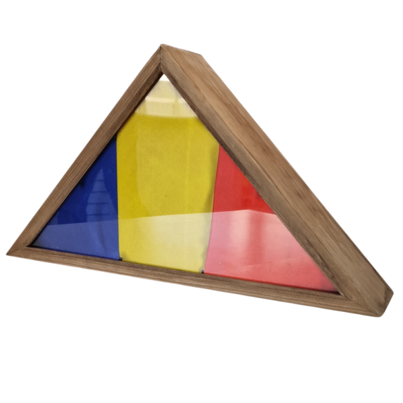 Caseta lemn cu drapel Romania | Fabricat in Romania | Steag.ro