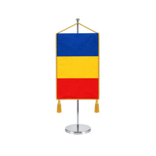 Fanion Romania cu snur si ciucuri | Fabricat in Romania | Steag.ro