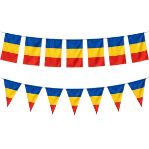 Ghirlandă stegulețe România - metru liniar