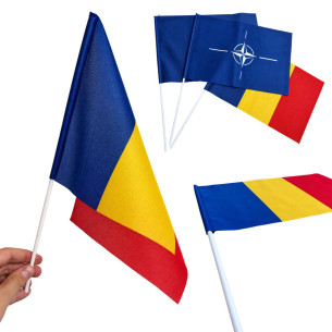 Stegulet Romania cu betisor de plastic | Fabricat in Romania | Stea... 2