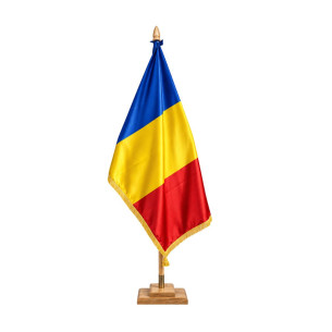 Kit drapel Romania cu lance cu suport din lemn masiv | Fabricat in ...