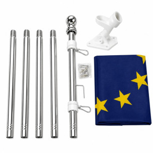 Set drapel UE pentru exterior | Fabricat in Romania | Steag.ro