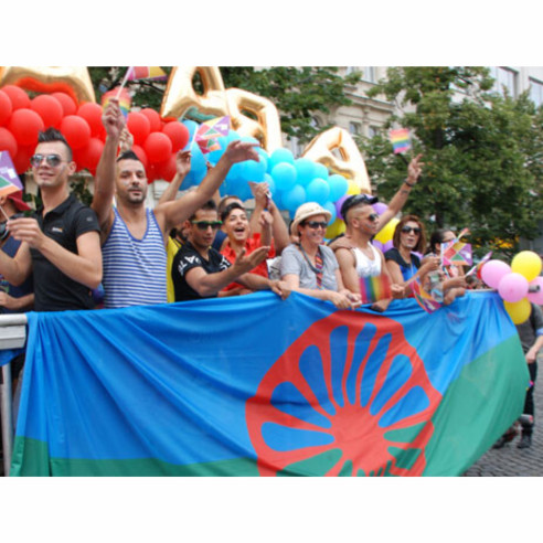 Steag ROMI orizontal personalizat | Fabricat in Romania | Steag.ro