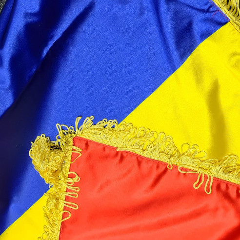 drapel romania imprimat material satin