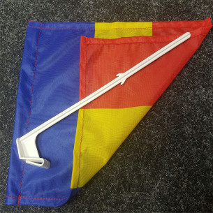 Drapel auto Romania, 25x35 cm,  cu suport inclus 2