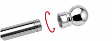 Montarea bilei decorative în vârful lancei metalice