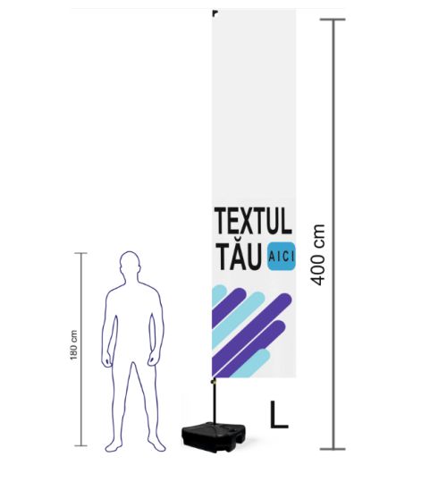Steag Dreptunghiular L 400 cm
