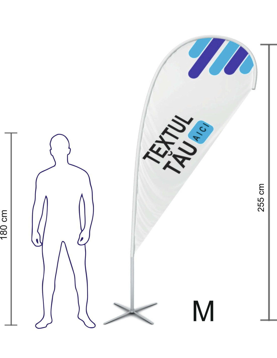 Steag Lacrimă M 310 cm
