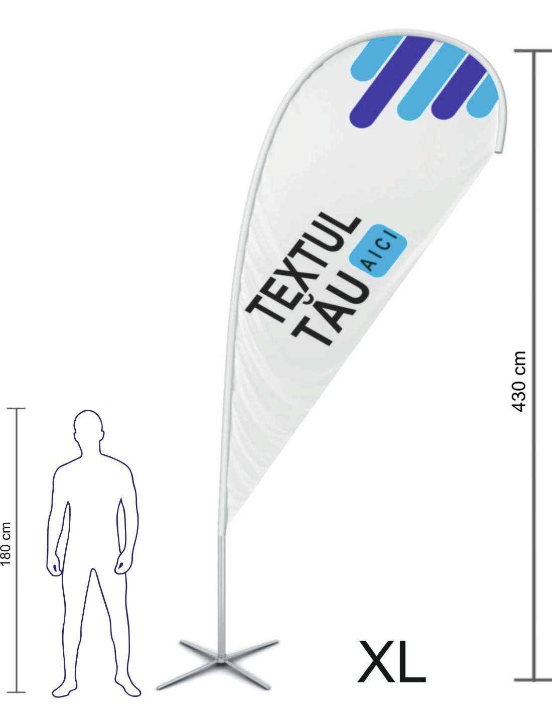 Steag Lacrimă XL 520 cm